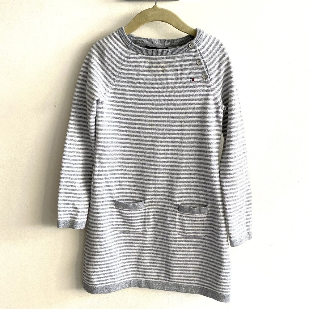 Girls Striped Dress by Tommy Hilfiger Size 6-7 (Small/P)